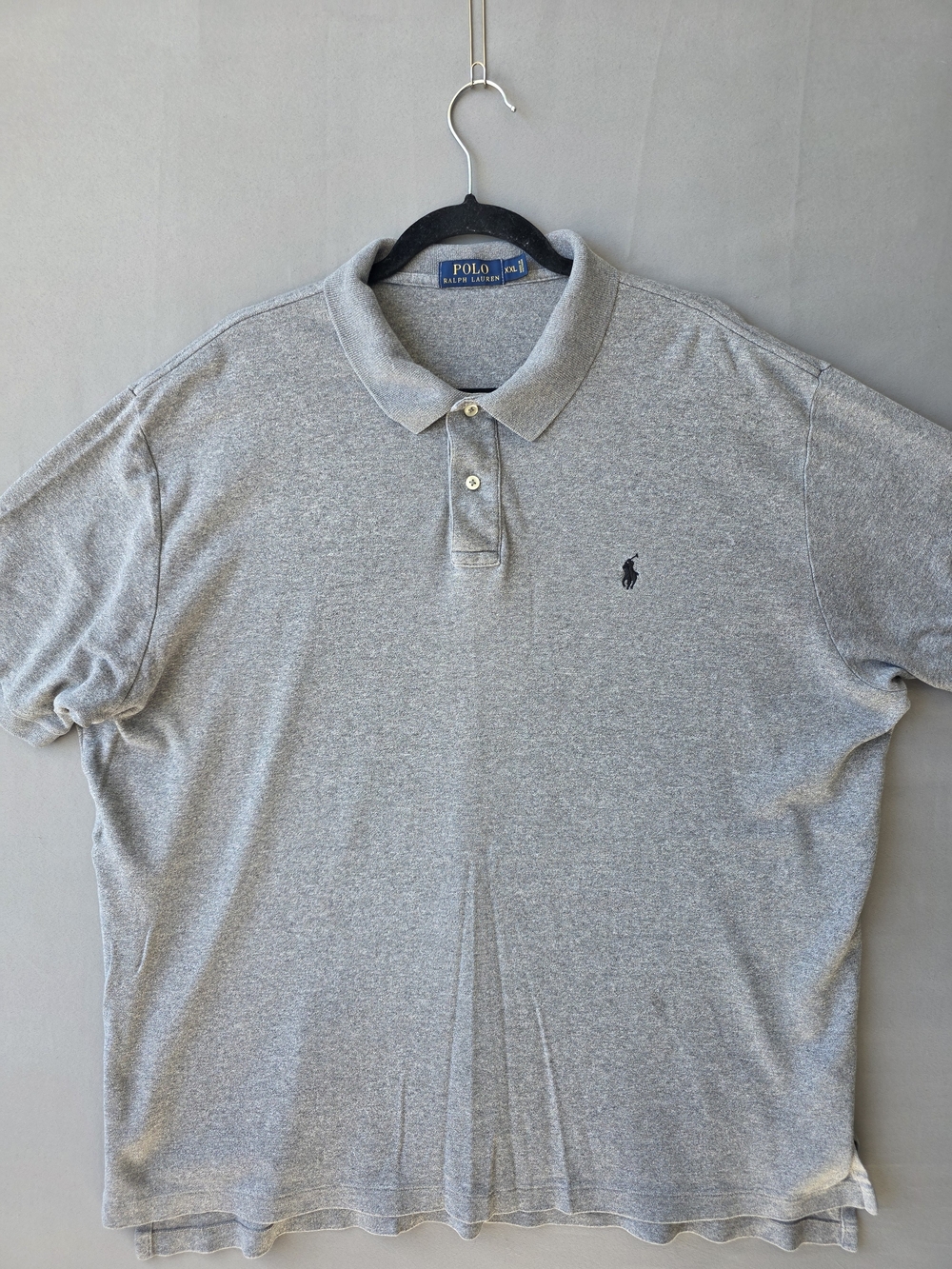 Polo Ralph Lauren Men’s XXL Dark Gray Short Sleeve Polo Shirt Black Pony